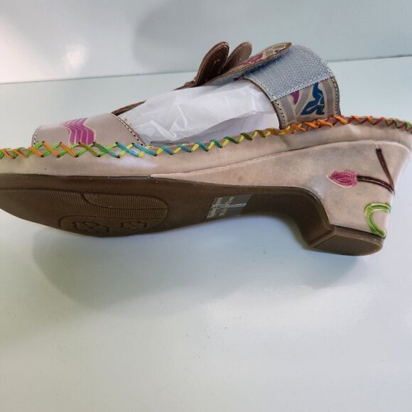 Elite By Corkys NIB Pacific Gray Leather Slip On Mules Sandals Size 11 - Picture 5 of 12